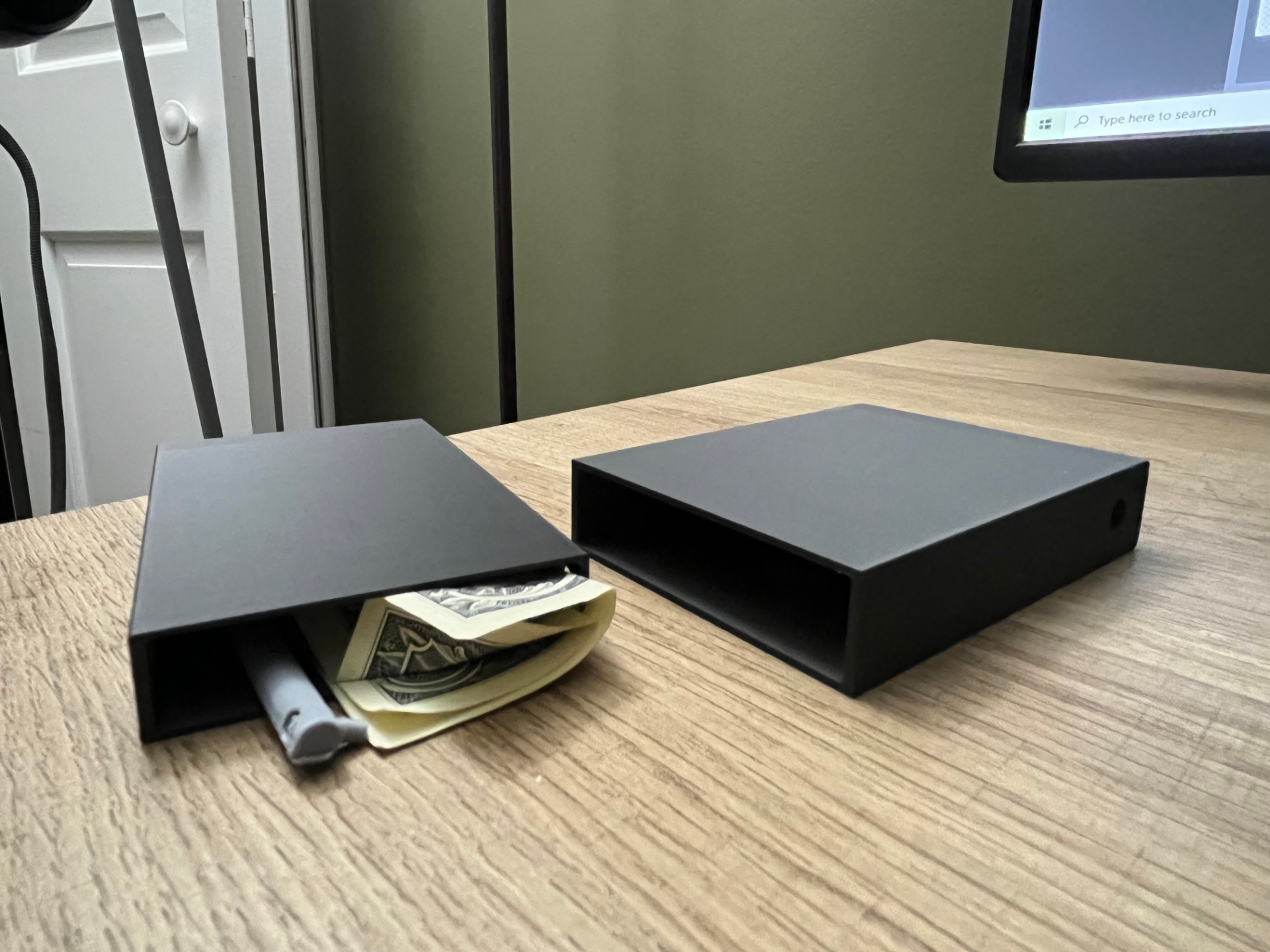 Secure Simple Sliding Box with Locking Travel Pin