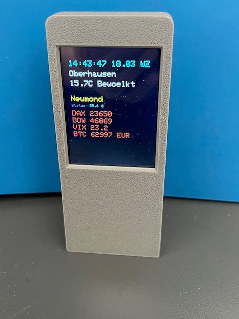 ESP32 CYD 2.8" Dashboard (Wetter, Aktien & Mond)