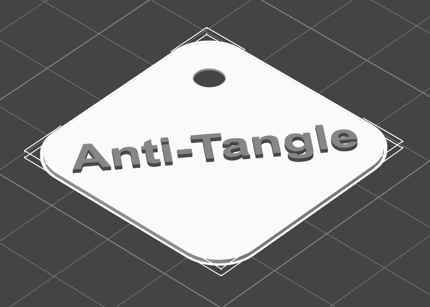 Filament Anti-Tangle Tag with Text防缠绕器