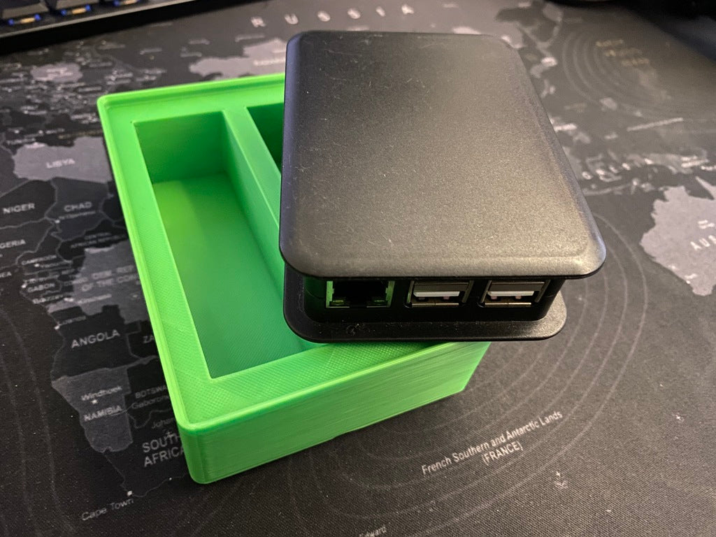 Gridfinity Raspberry Pi 2/3 with case x2