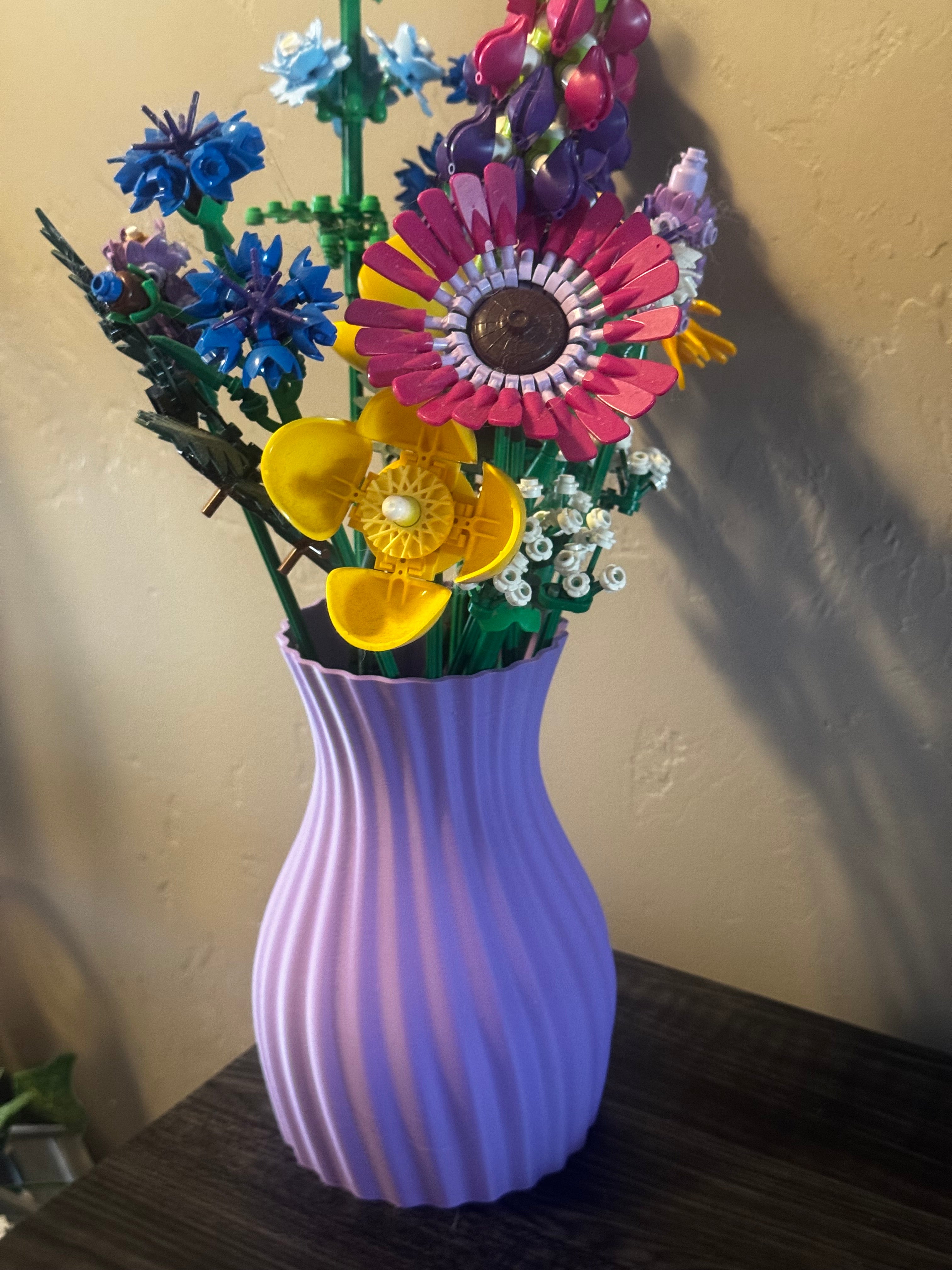 Wave Vase for Brick Flowers