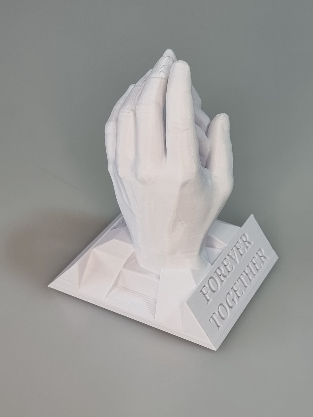 Holding hands with message