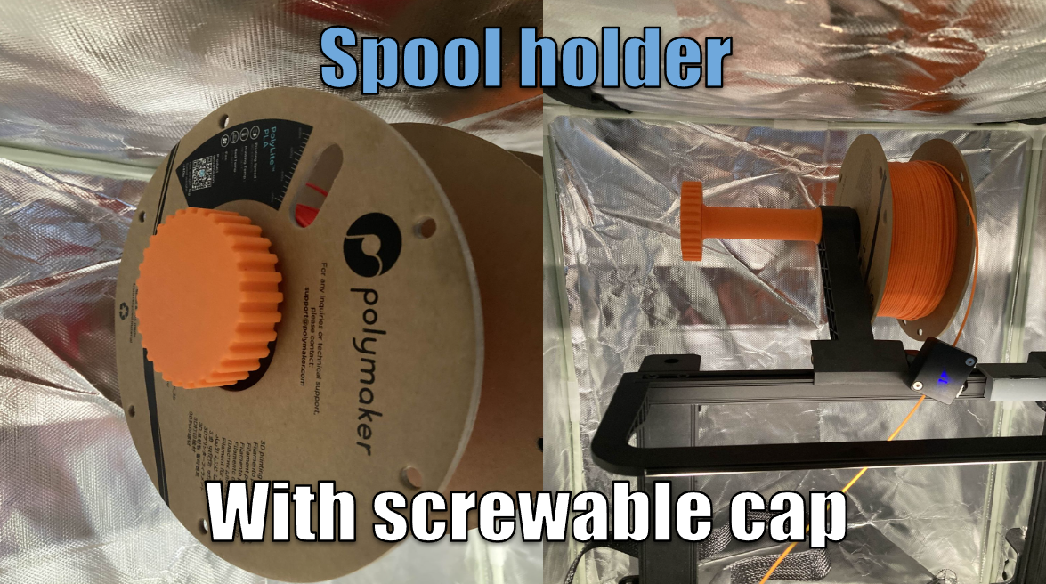 Ender 3 Additional Spool Holder With Screwable Cap