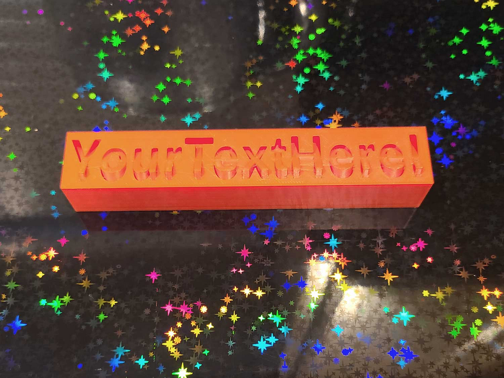 Cut and Tilted Text - Customizable