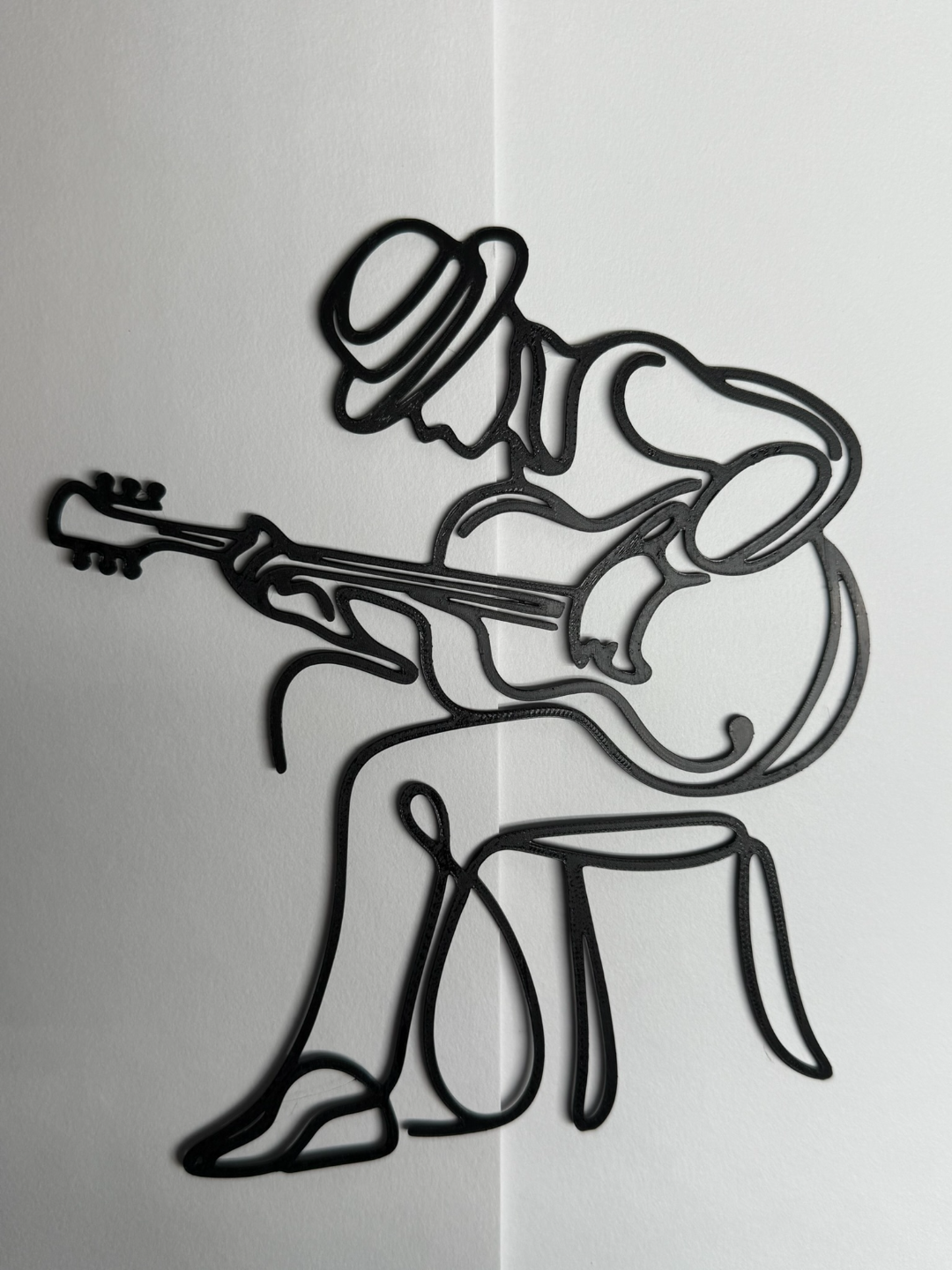 musician line wall art silhouette