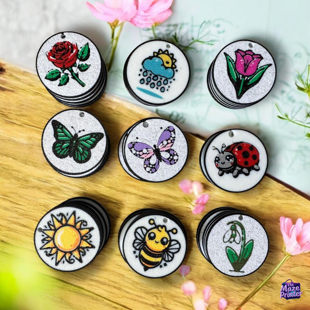 9 Nature Charms for Earrings, Pendants & Keychains