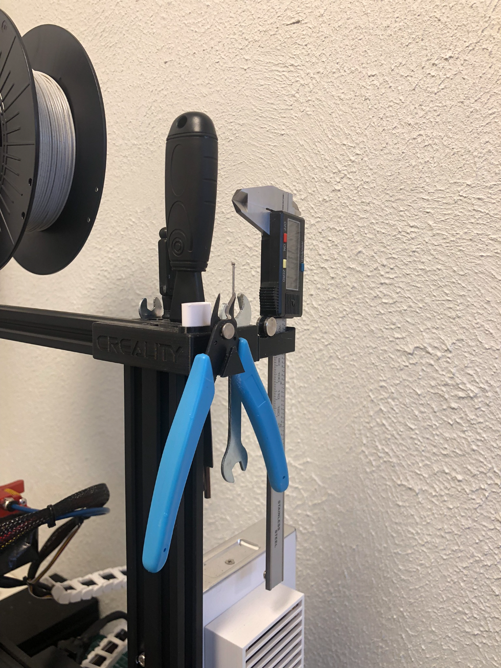 Ender 3 Tool Holder with a caliper holder