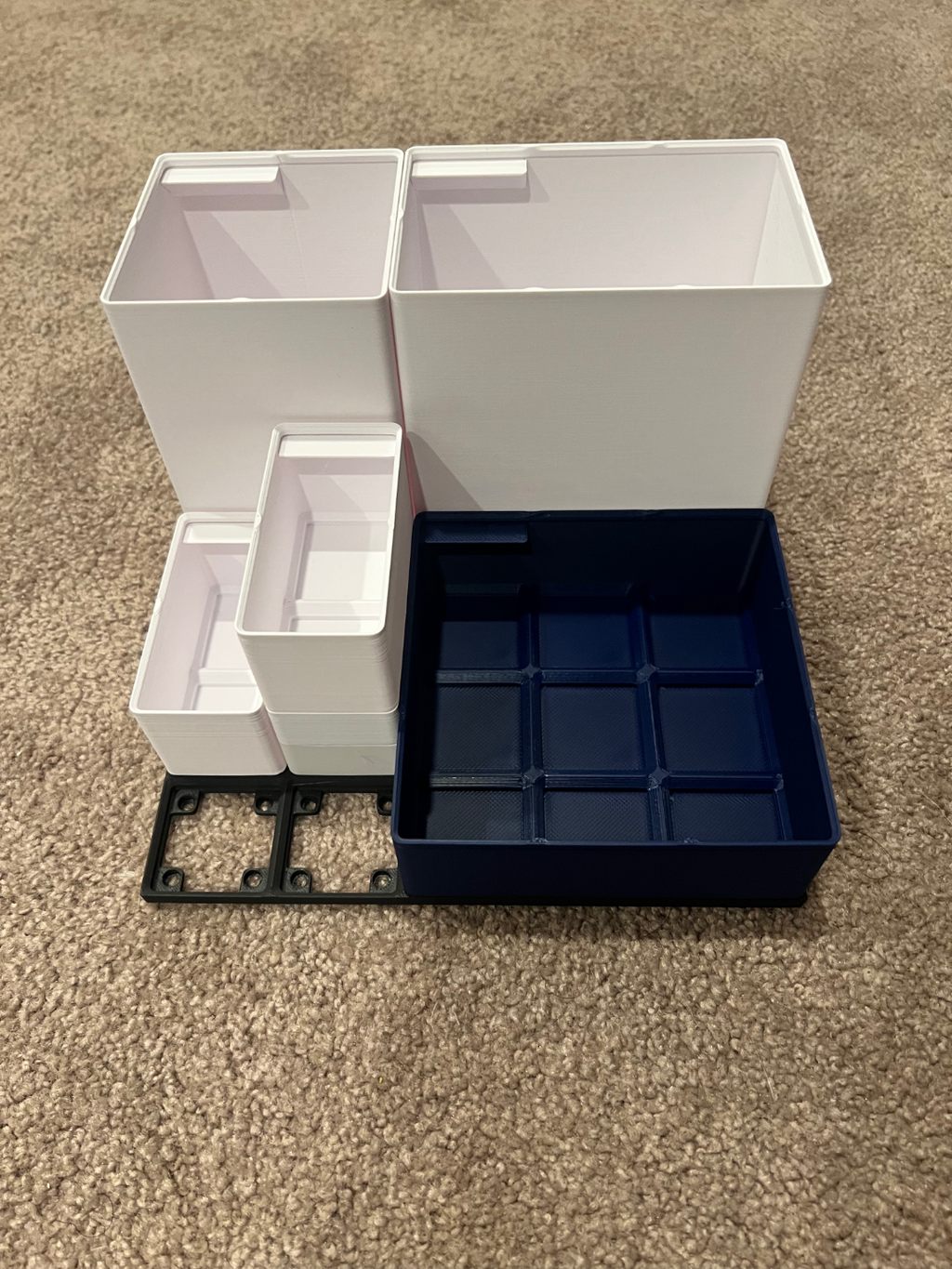 Light Gridfinity bins for IKEA Alex drawers