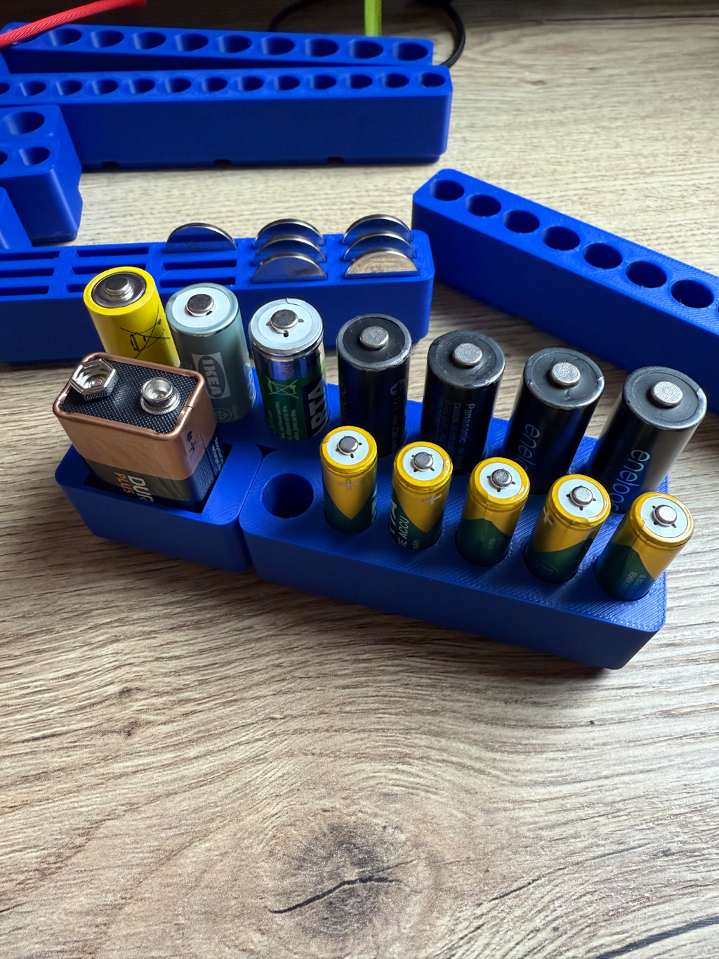 Gridfinity half sized battery bin collection