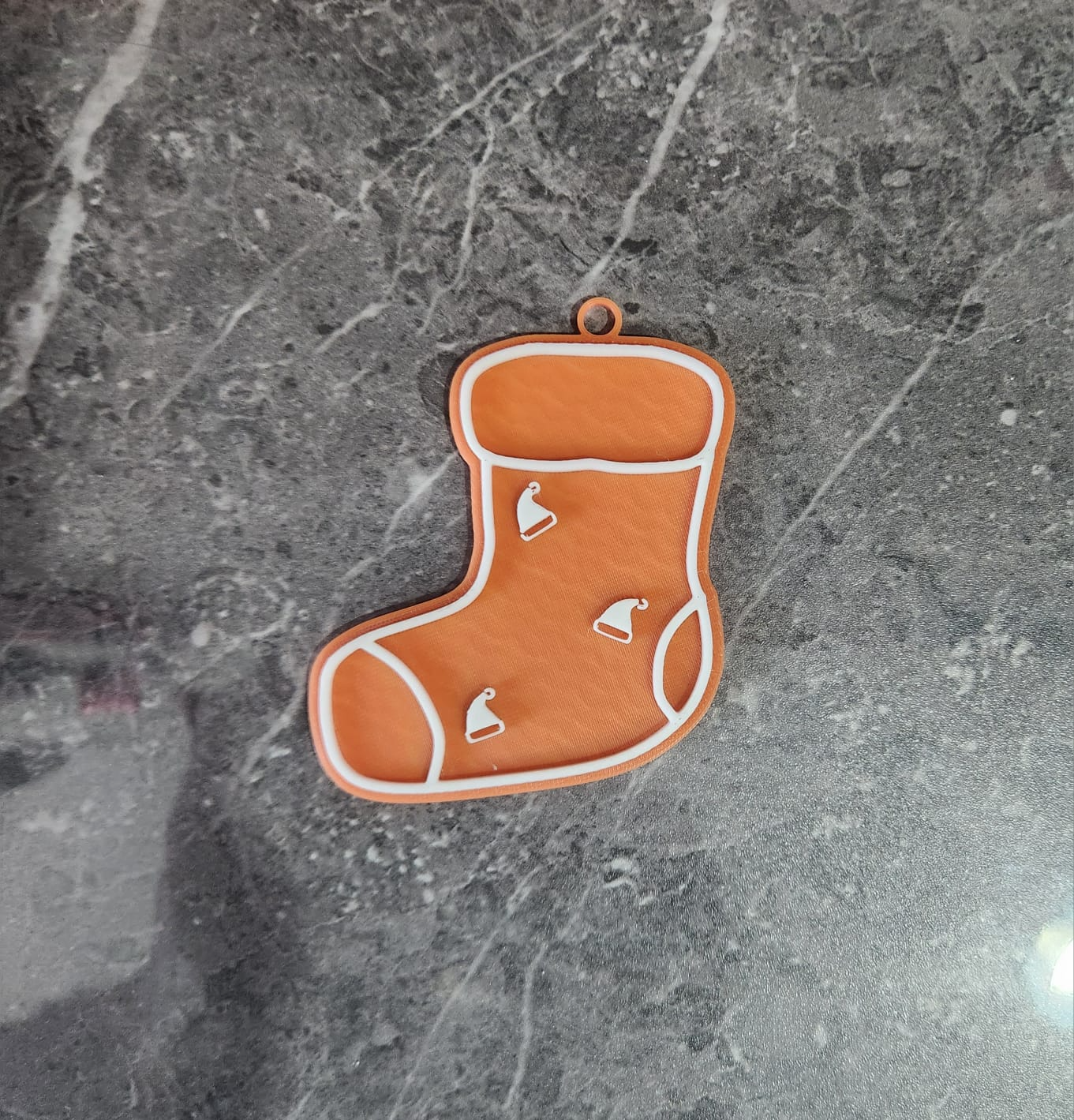 Santa Sock Christmas Ornament