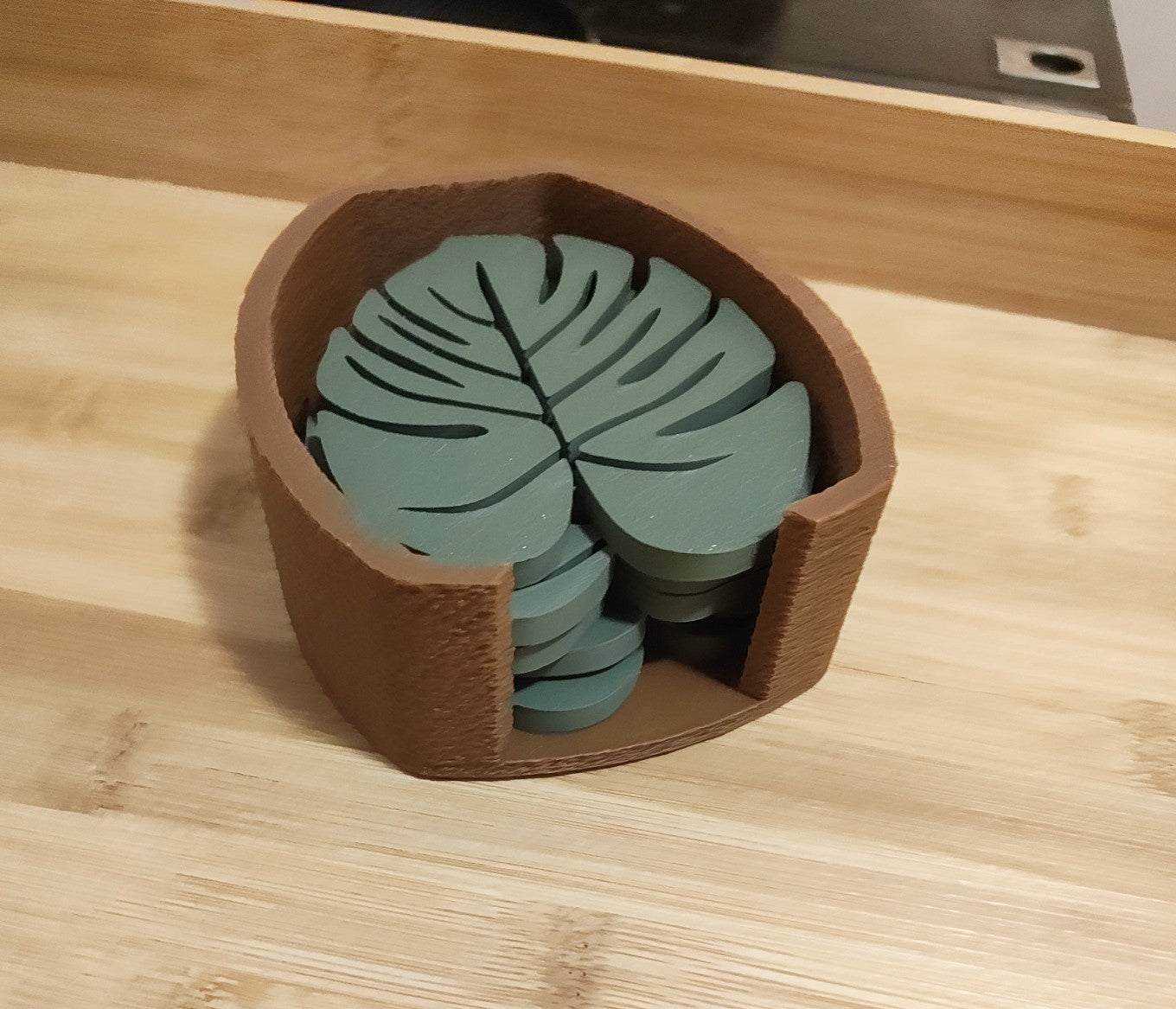 Monstera coaster holder