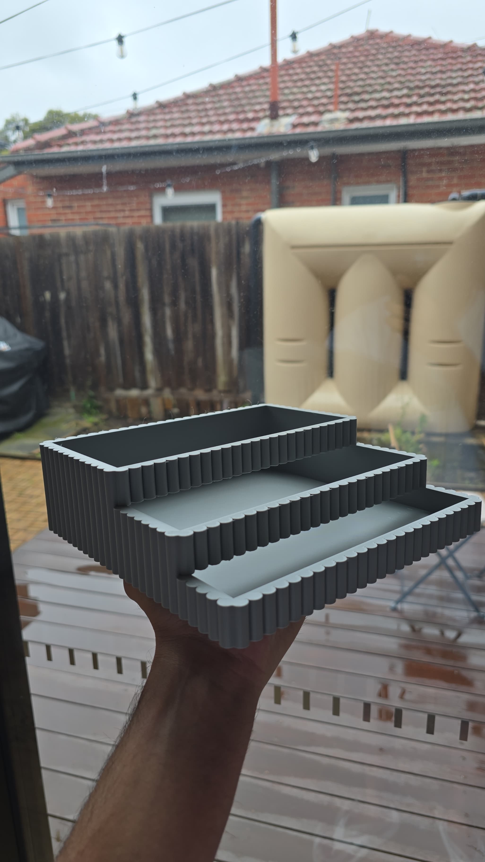 3-Tier Ribbed Vanity Organizer