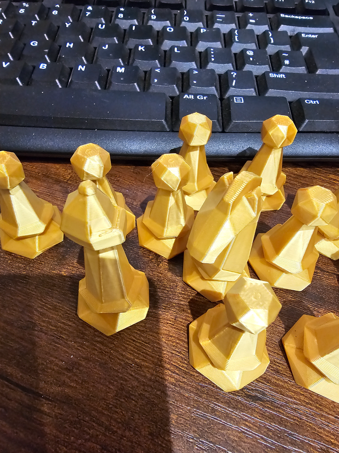 Low poly chess pieces