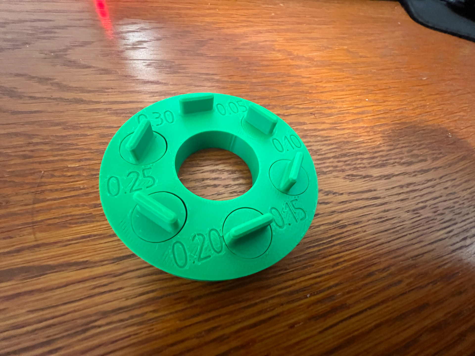 TOLERANCE TEST 0.05MM INCREMENT