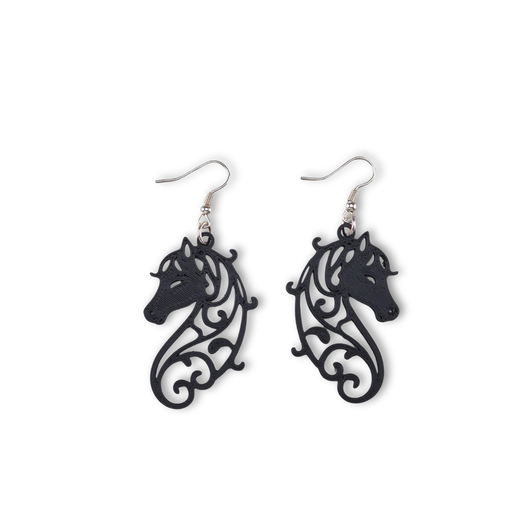 Horse Head Earrings filigree