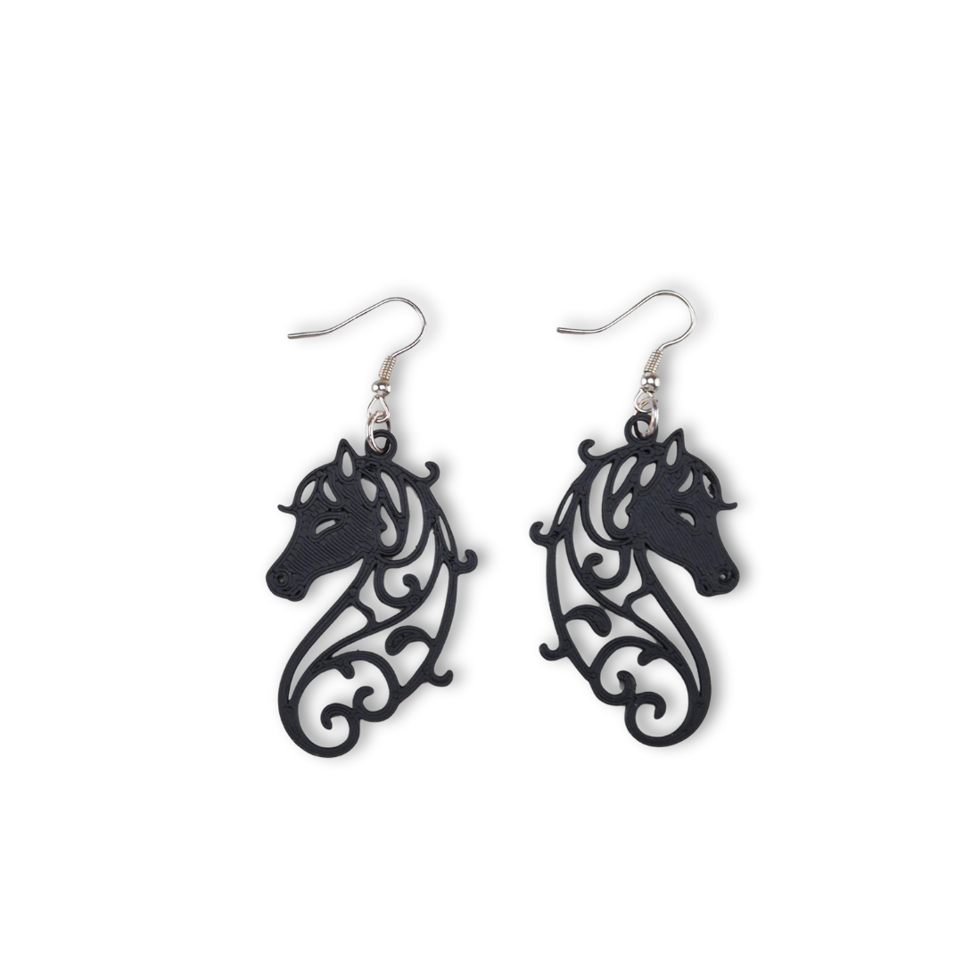 Horse Head Earrings filigree
