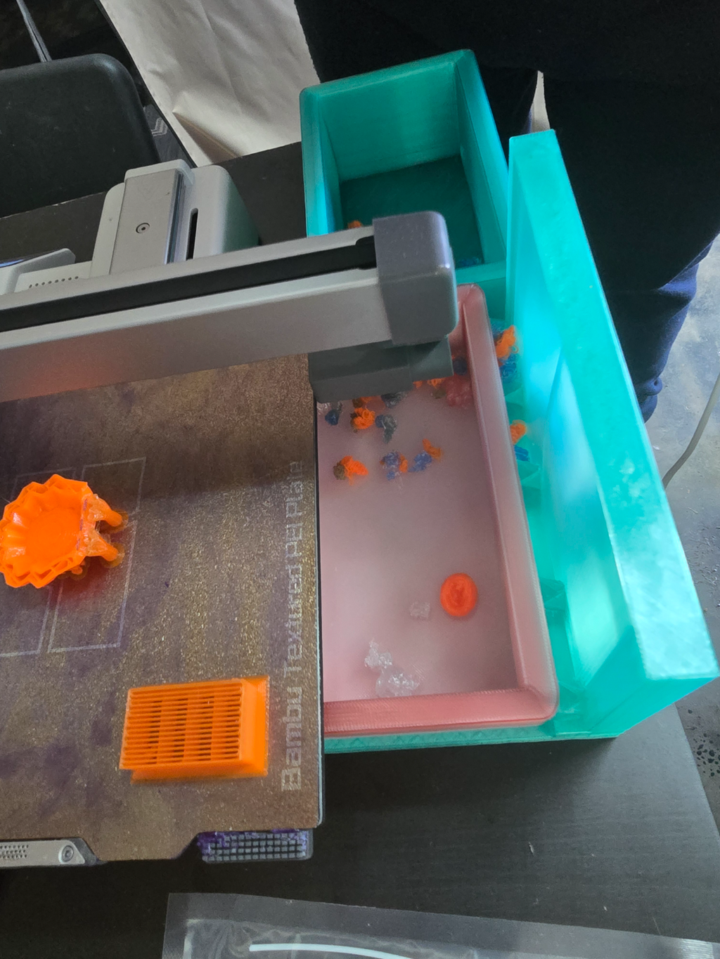 Printer Poop Blocker and Detachable Bin