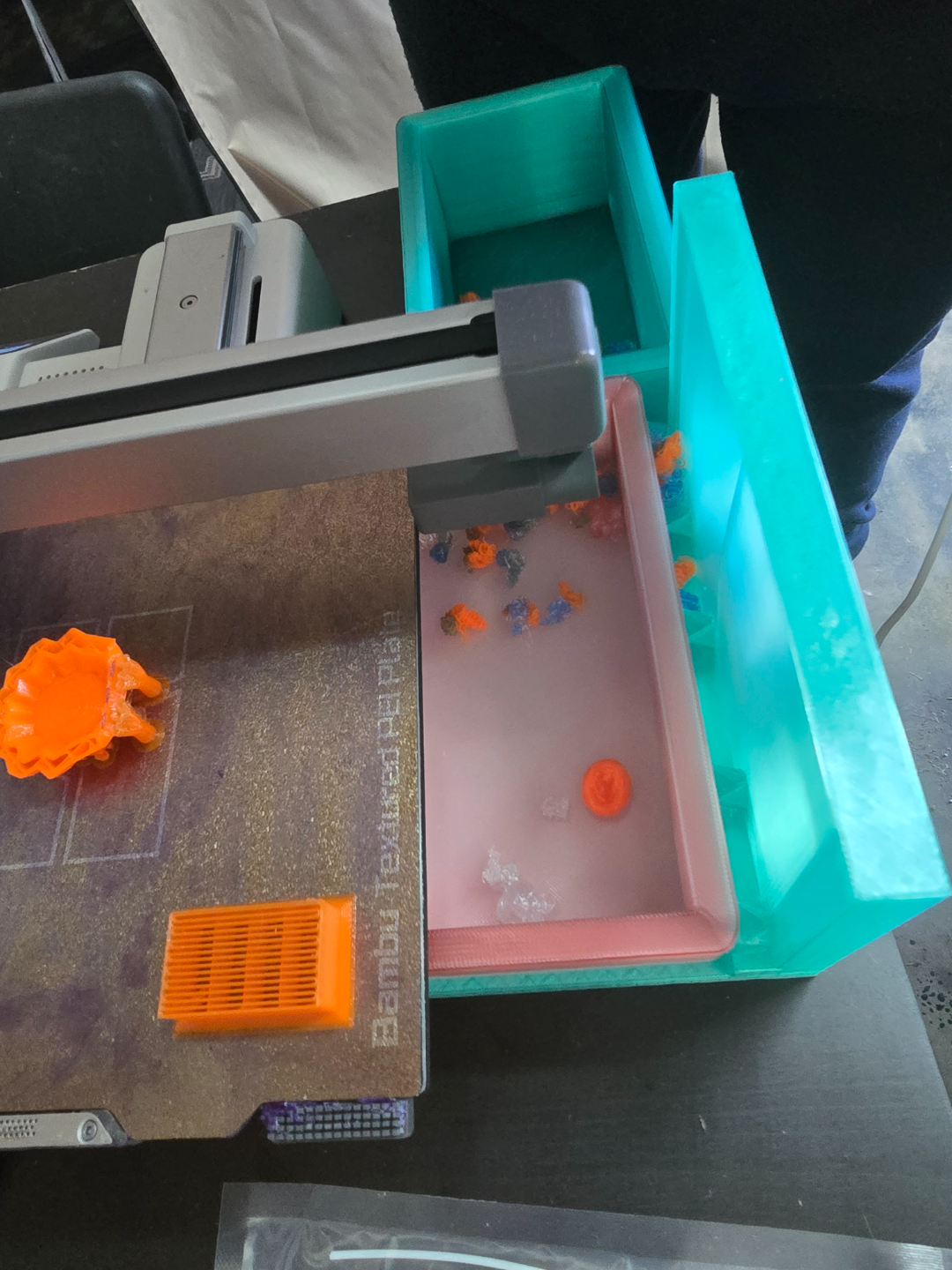 Printer Poop Blocker and Detachable Bin