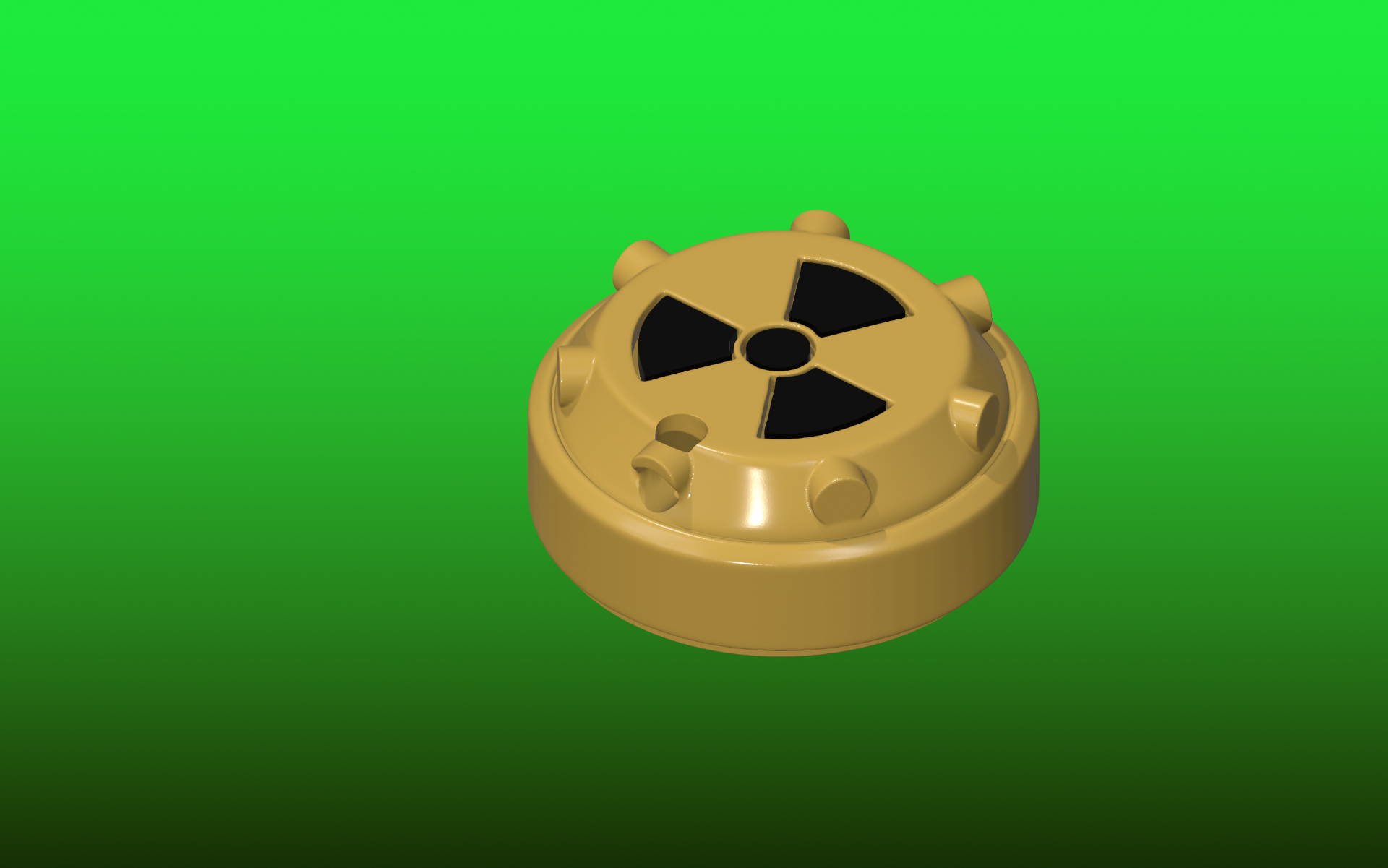 Nuclear pill container Keychain