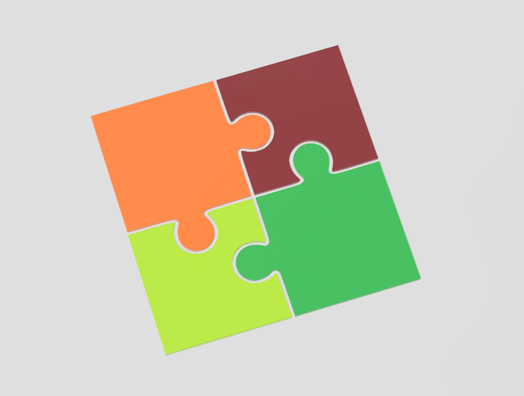 Puzzle coaster 4pcs