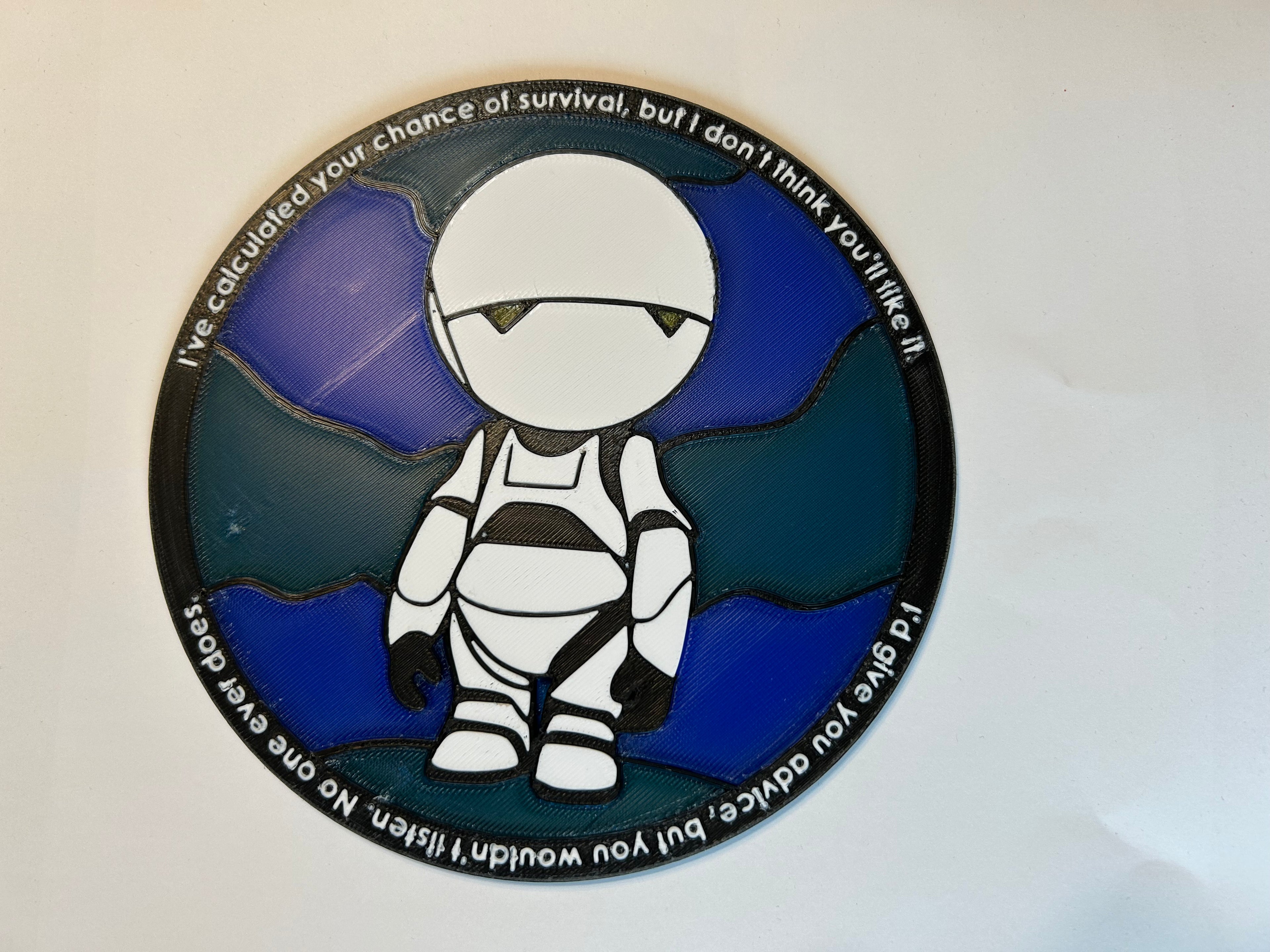 Marvin Stained Glass - Hitchhiker's Guide