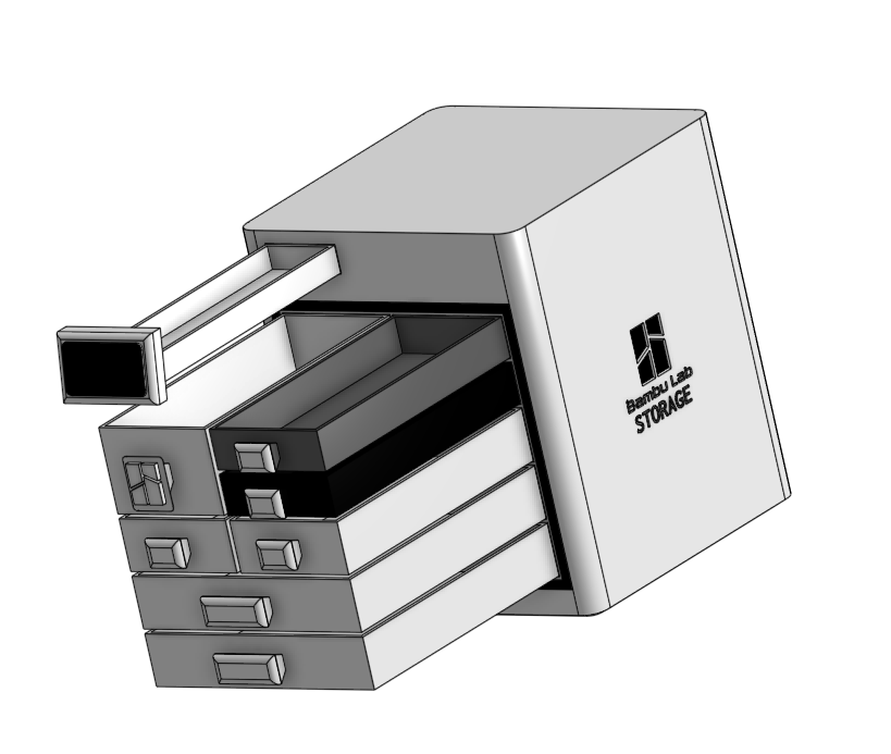 BAMBU LAB STORAGE | DRAWERS | EASY PRINT | PRINTABLE UPGRADES - CLEAN - SCALABLE