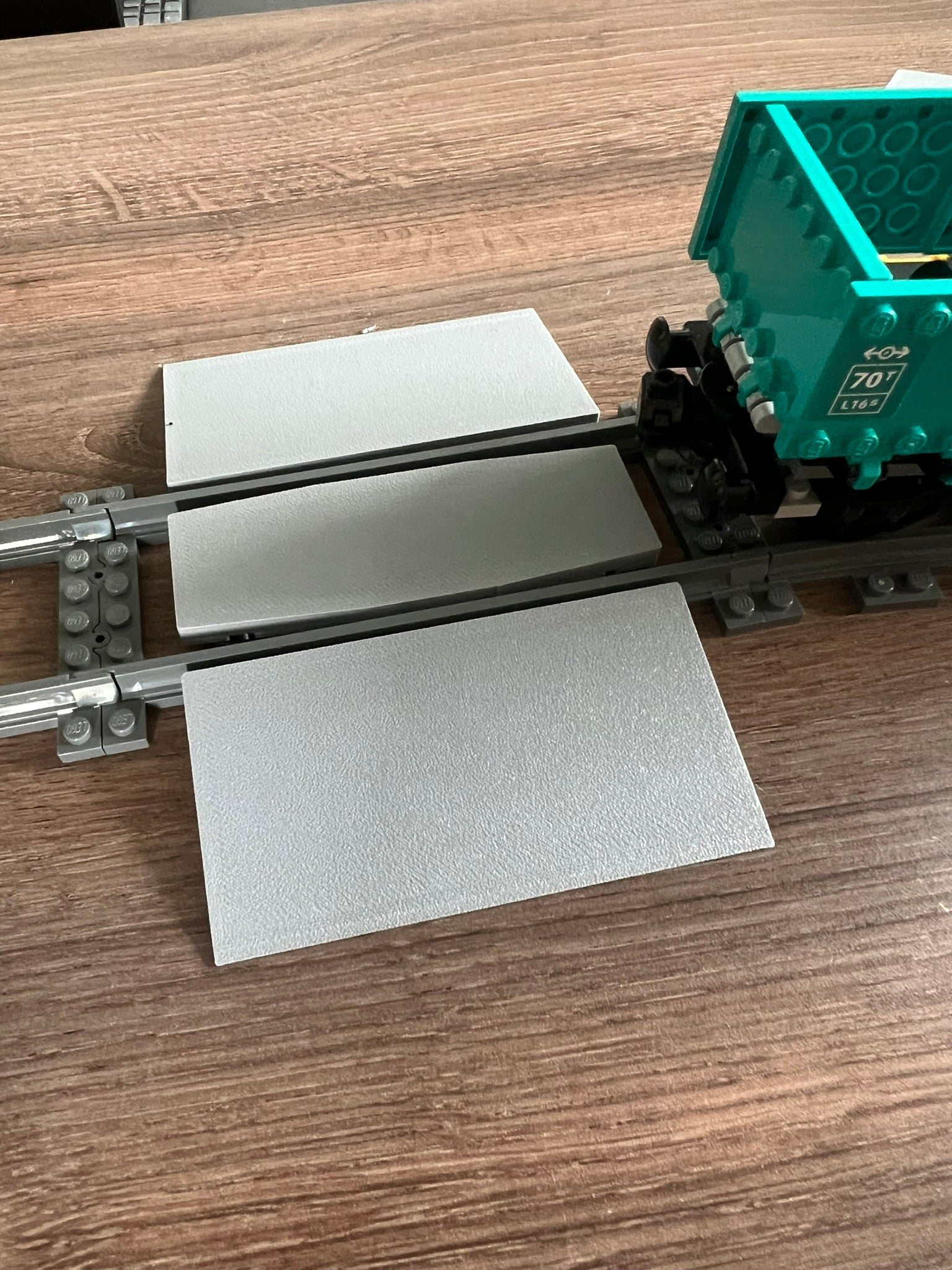 Bricks railroad crossing