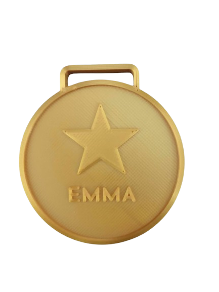 blank medal with star