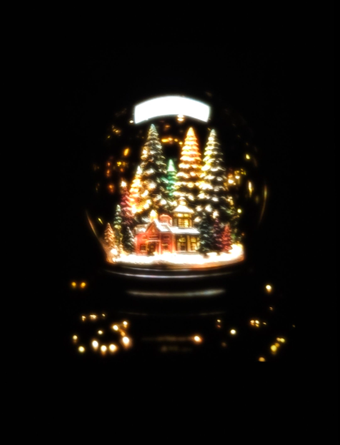 Lithophane Winter Snow globe
