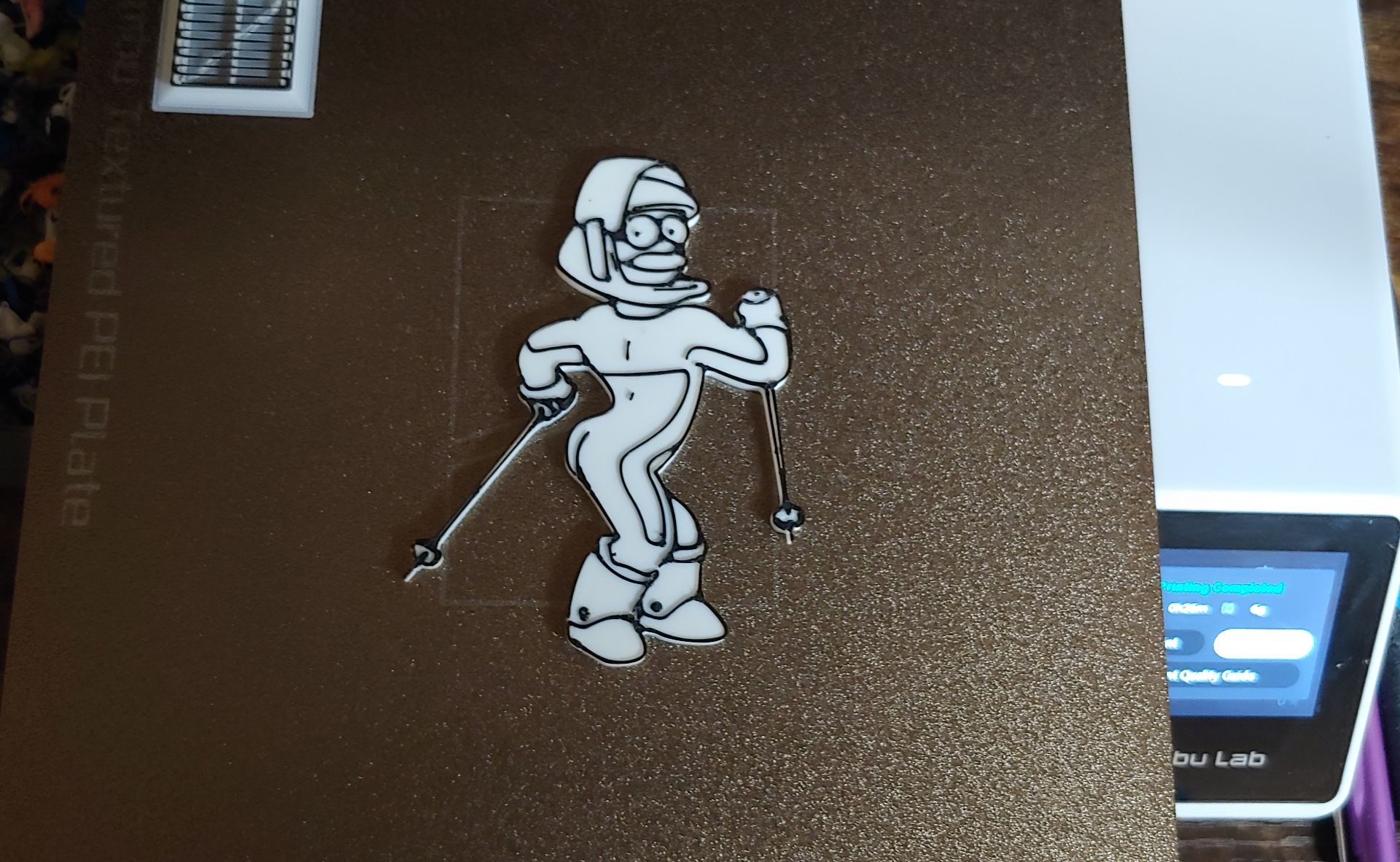 Ned Flanders Skiing fridge magnet (No AMS Needed)