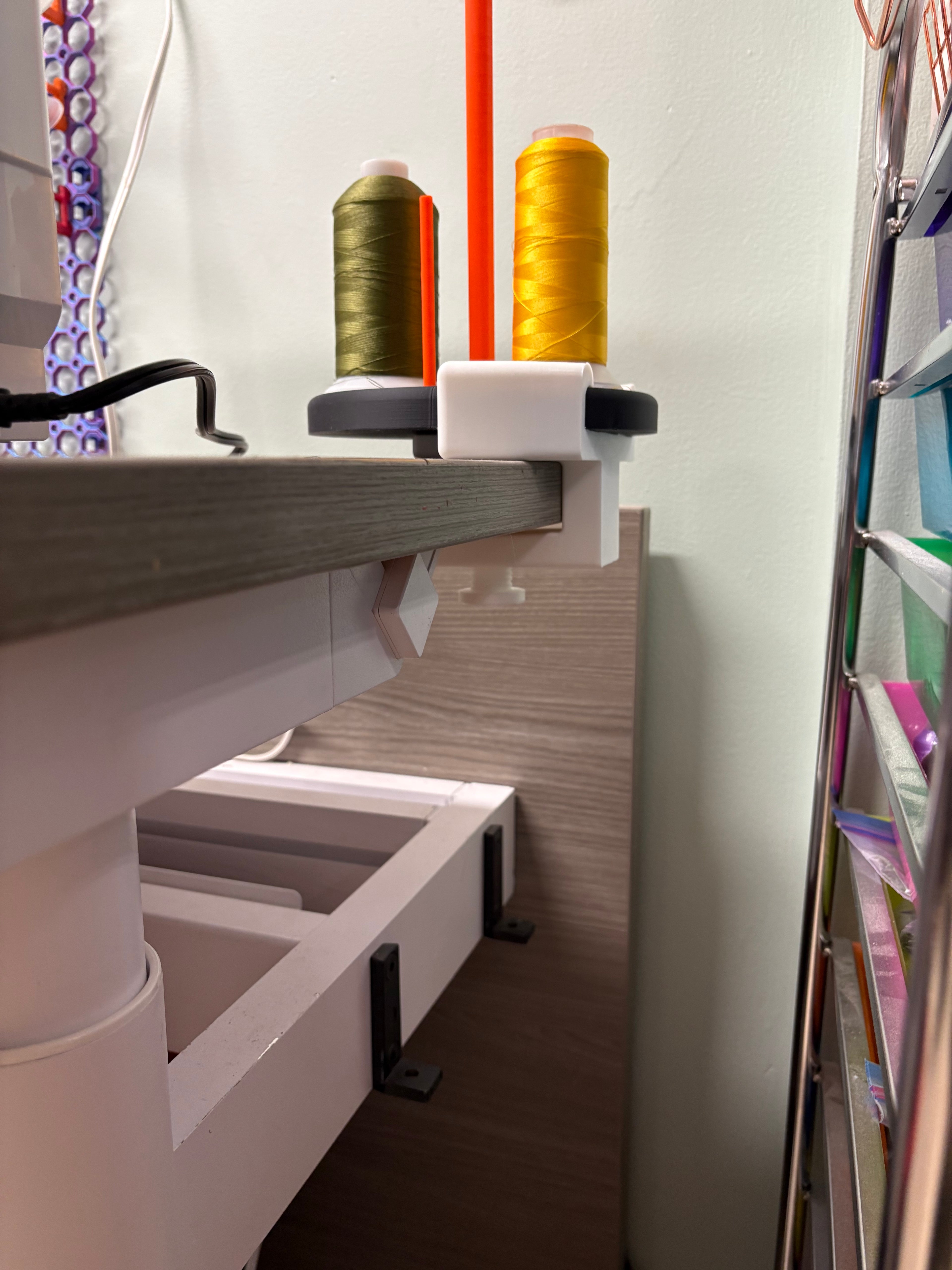 Thread Spool Holder - Custom Height & Desk Clamp