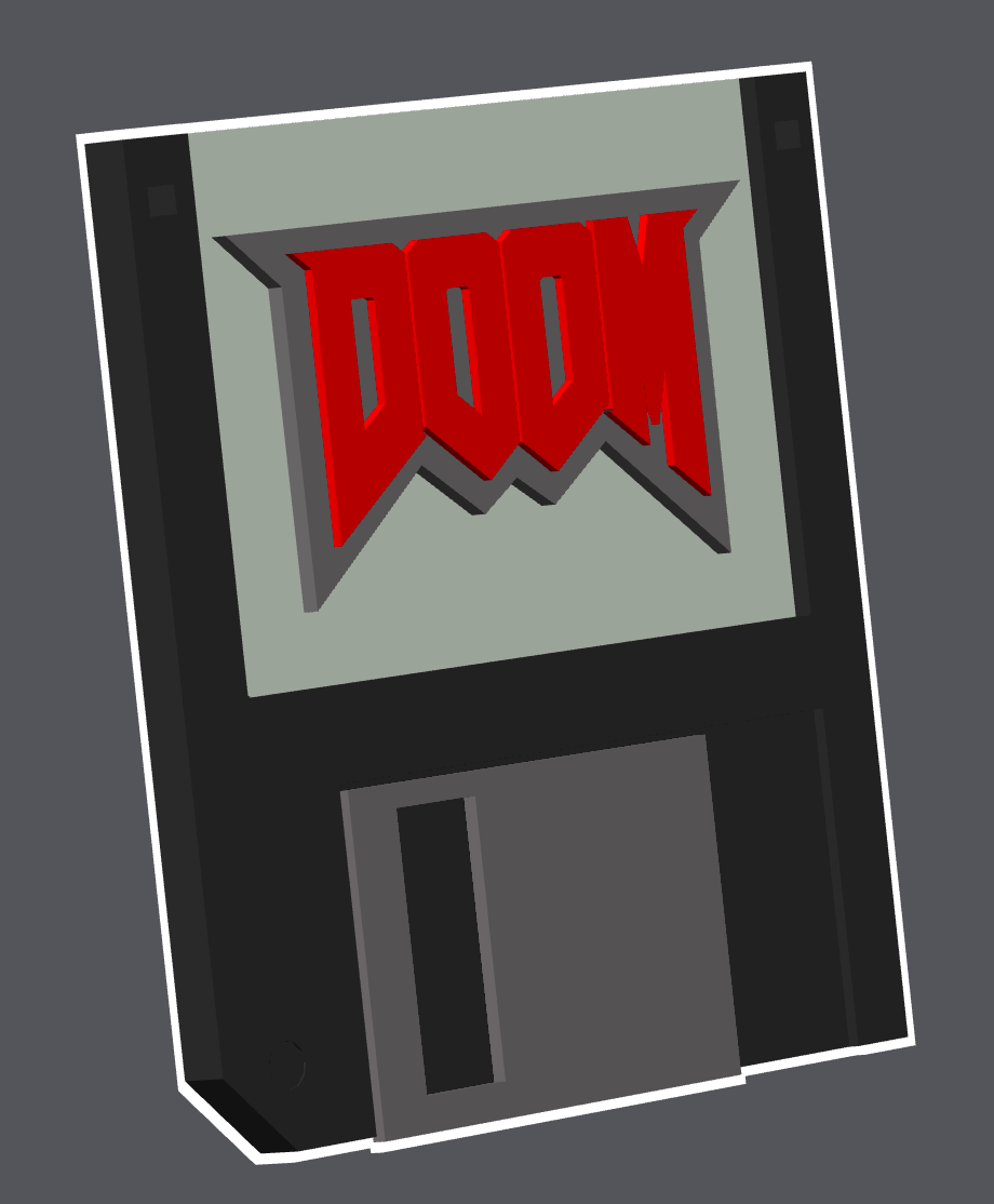 DOOM Floppy Disk - Colorised with the logo rotated the proper way