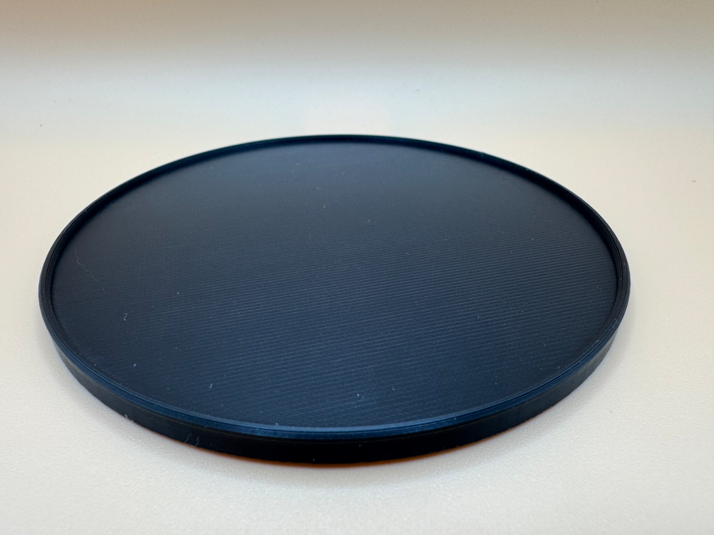 Drink coaster 100x5mm with rim (plain 1 colour)