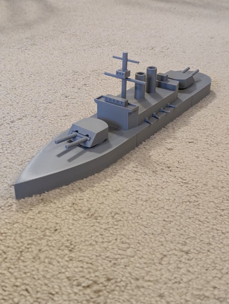 Simple Large Battleship (Snapfit Turrets and Hull)
