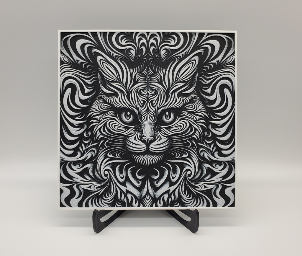 Psychedelic Cat Visual Illusion