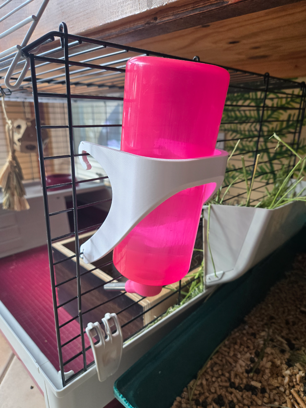 Pet Cage Water Bottle Holder