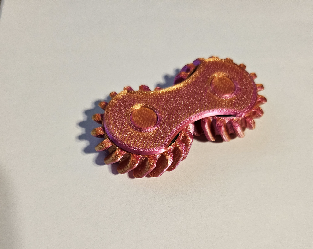 Helical Gear x2 608 Bearing Fidget Snap Fit