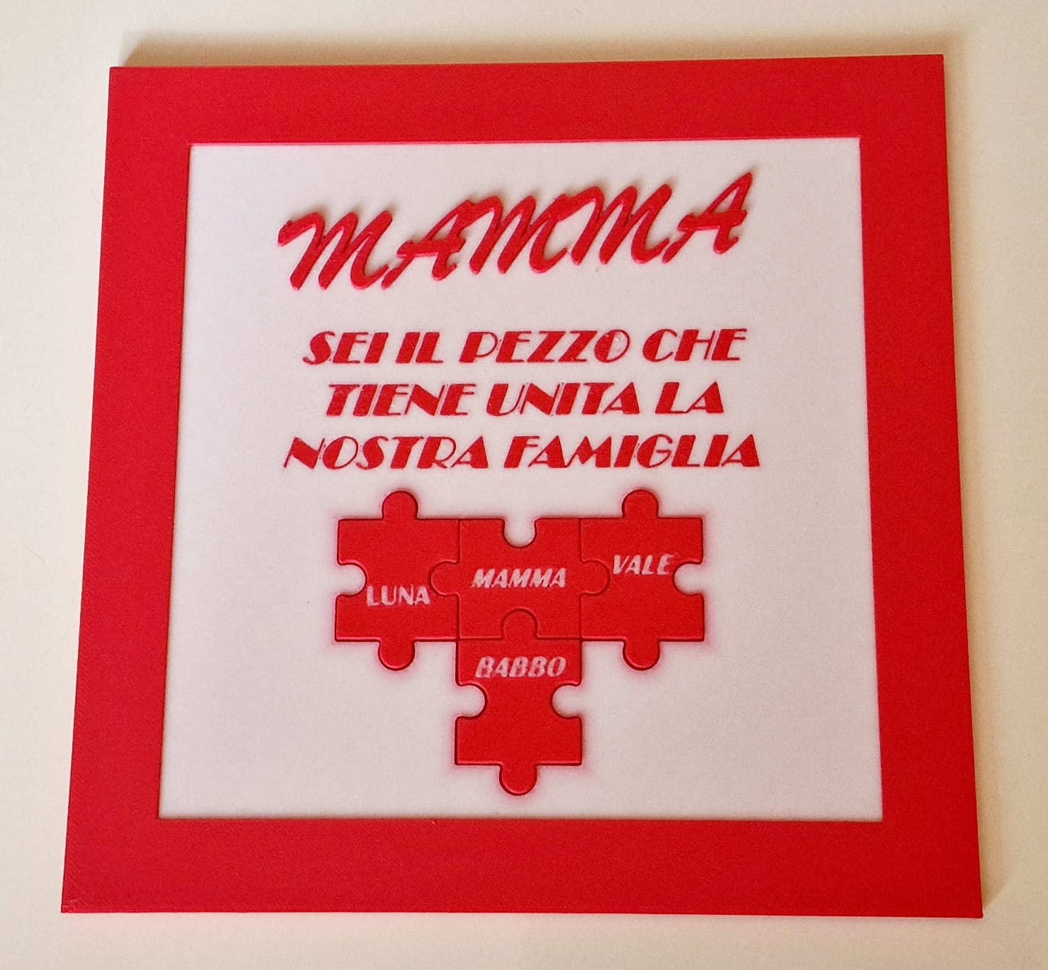 Cornice puzzle Festa della Mamma - Mother's day