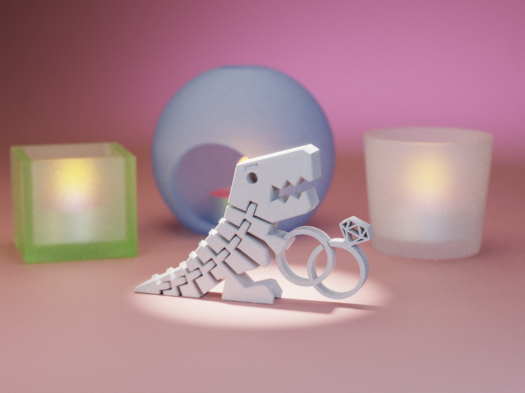 Flexi Dino Wedding Rings