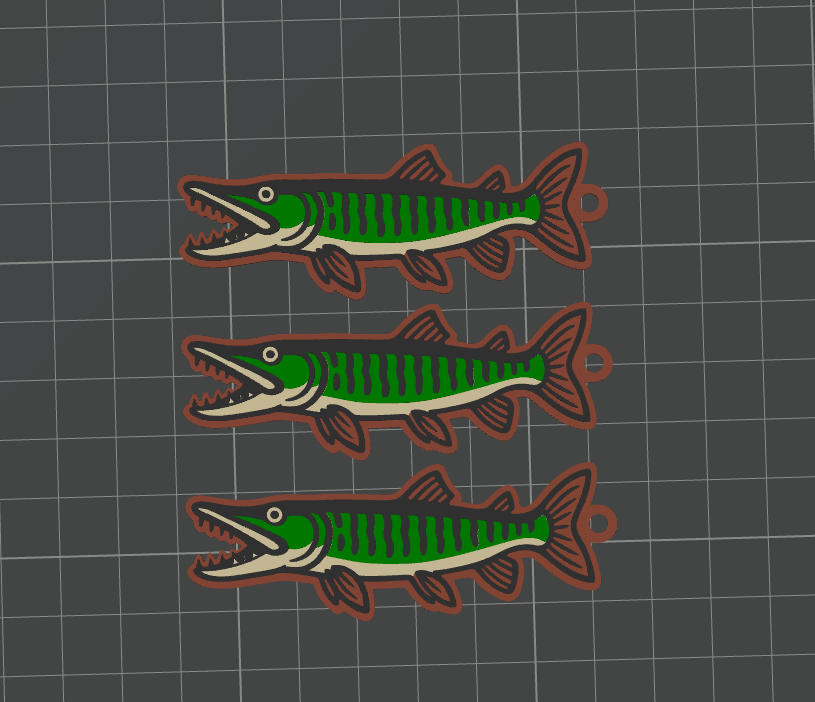 Musky Fish Keychain
