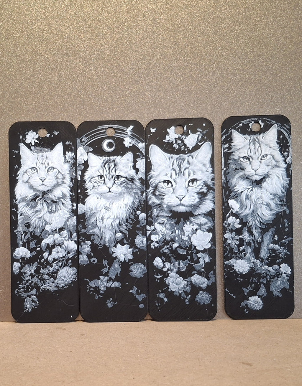Set of 4 cat bookmarks
