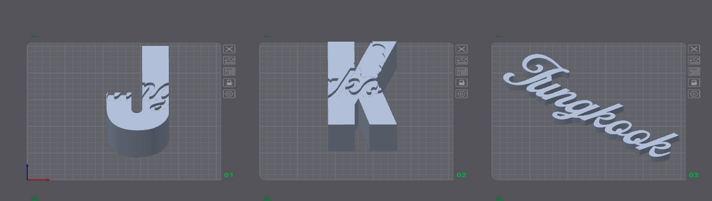 BTS Jungkook - 3D Dimensional Letter Sign