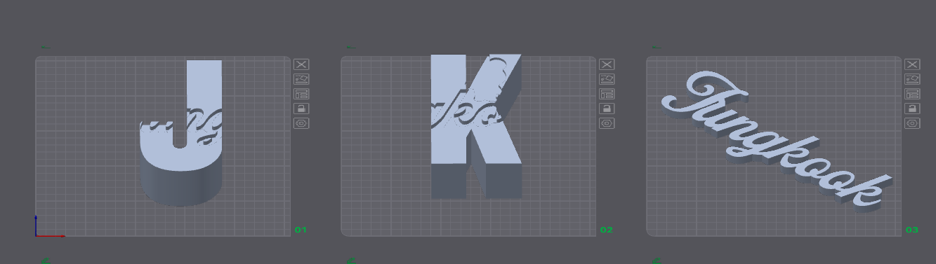BTS Jungkook - 3D Dimensional Letter Sign