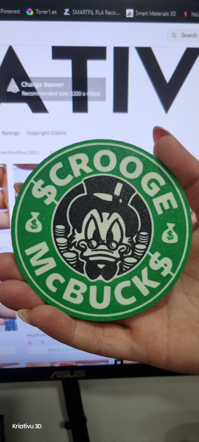coaster cups Scrooge McDuck
