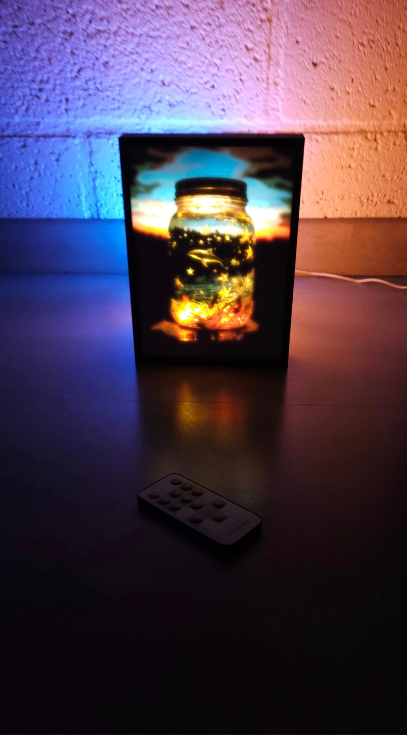 Lithophane : The dolphin in the jar