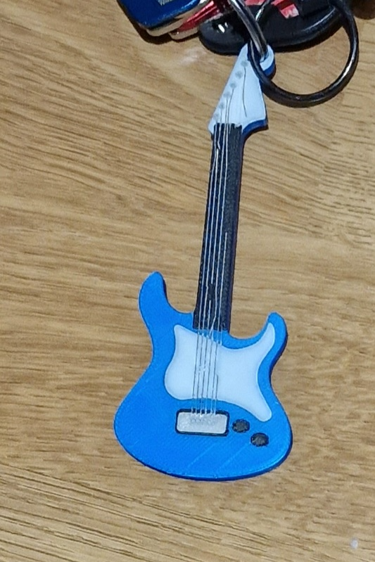 Electric guitar keychain Llavero Guitarra eléctrica