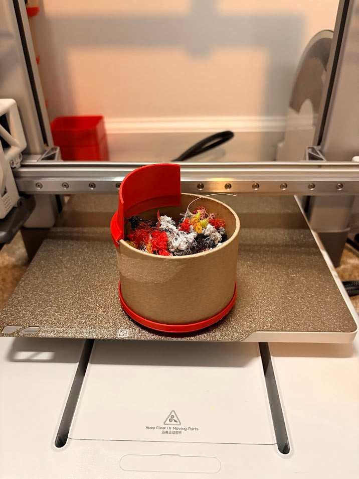 Cardboard Spool Purge Bucket