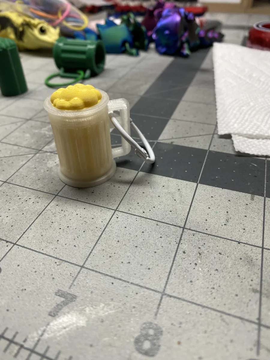 Beer mug keychain