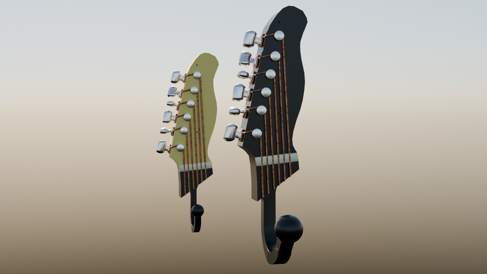 Guitar shaped hanger
