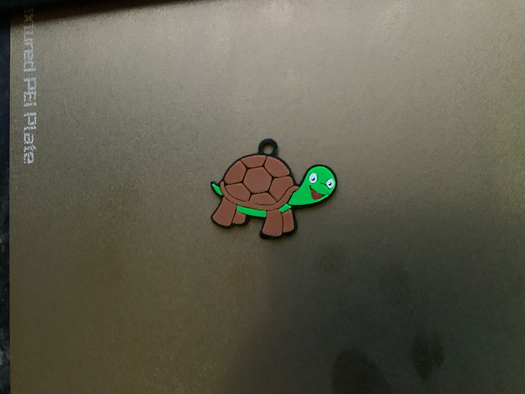 cute animal , timmy the turtle multicolor keychain \ necklace charm (free for commercial use)
